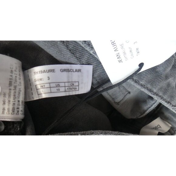 BA&SH Womens 3 Jeans Aurel Wide Leg High Rise US Size 10 Gray NEW - Picture 12 of 12